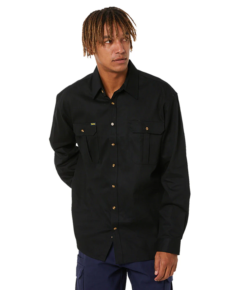 Original Cotton Drill LS Shirt - Black