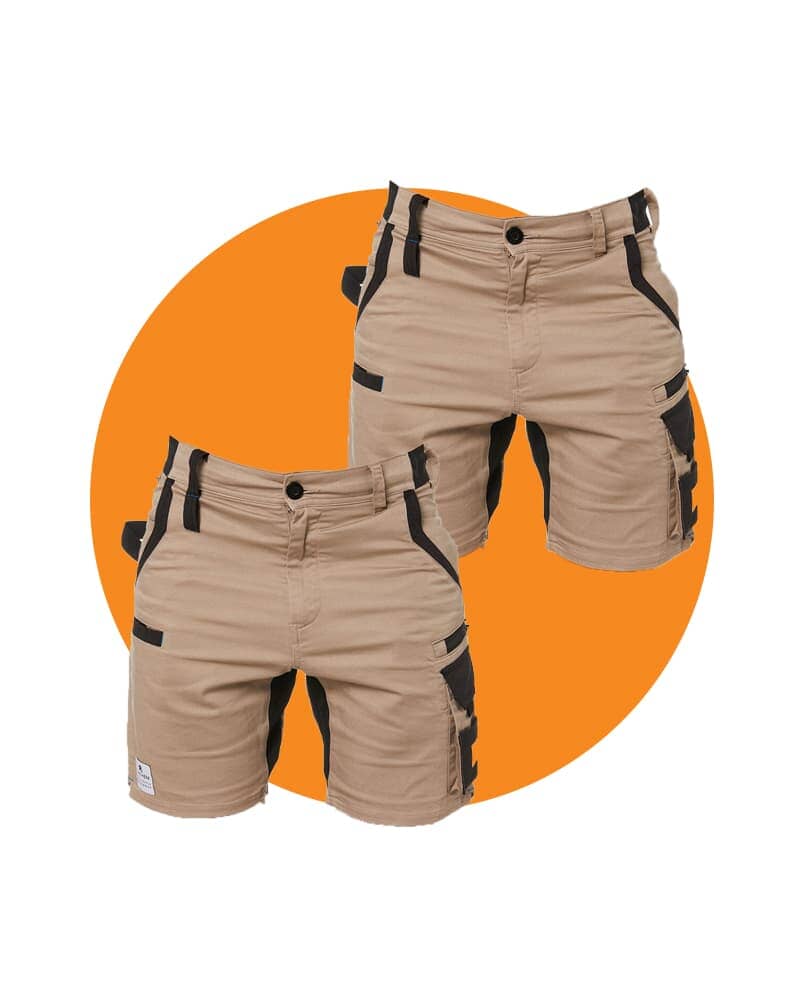 Tradies Victory Short Twin Value Pack - Khaki