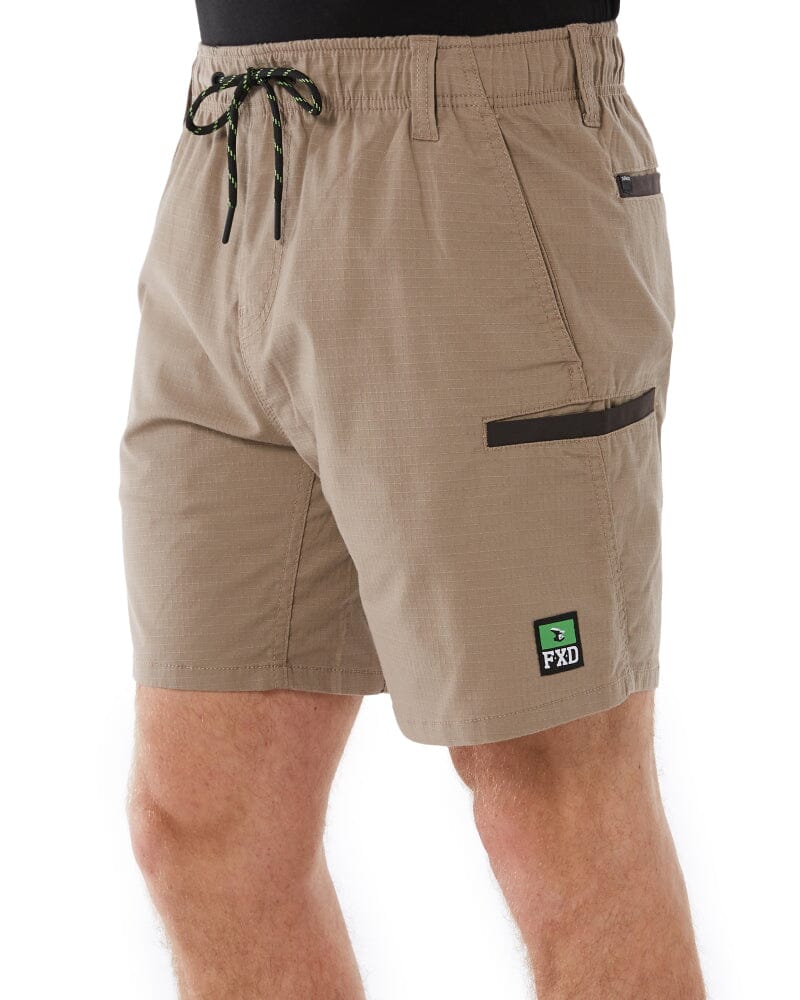 WS-7 Elastic Waist Stretch Utility Short - Khaki