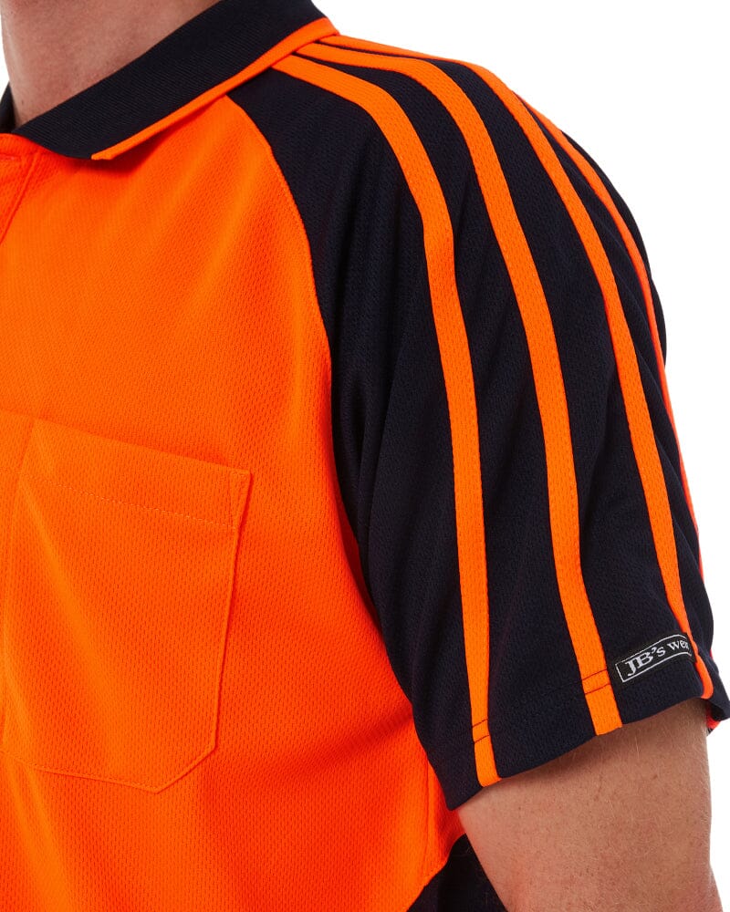 Hi Vis Spider Short Sleeve Shirt - Orange/Navy