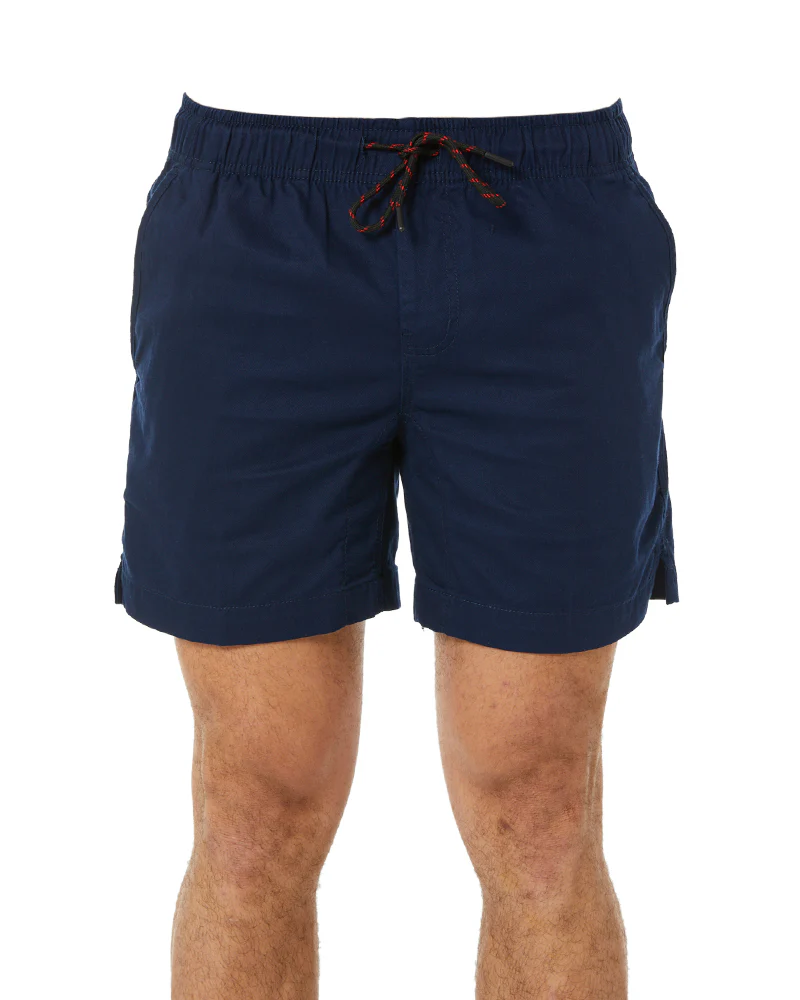 Light Weight Elastic Waist Utility Short - Navy