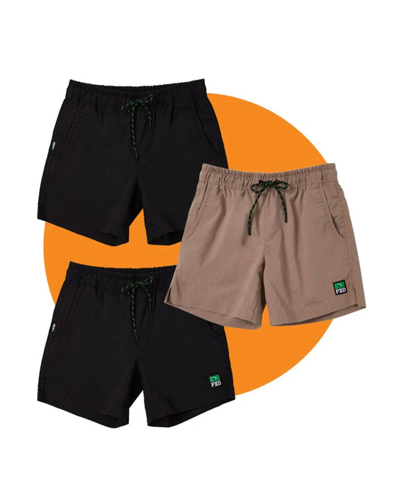 Tradies WS-4 Work Shorts Value Pack - Black/Black/Khaki