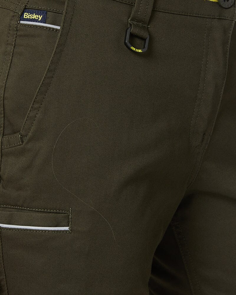 Womens Stretch Cotton Short - Olive