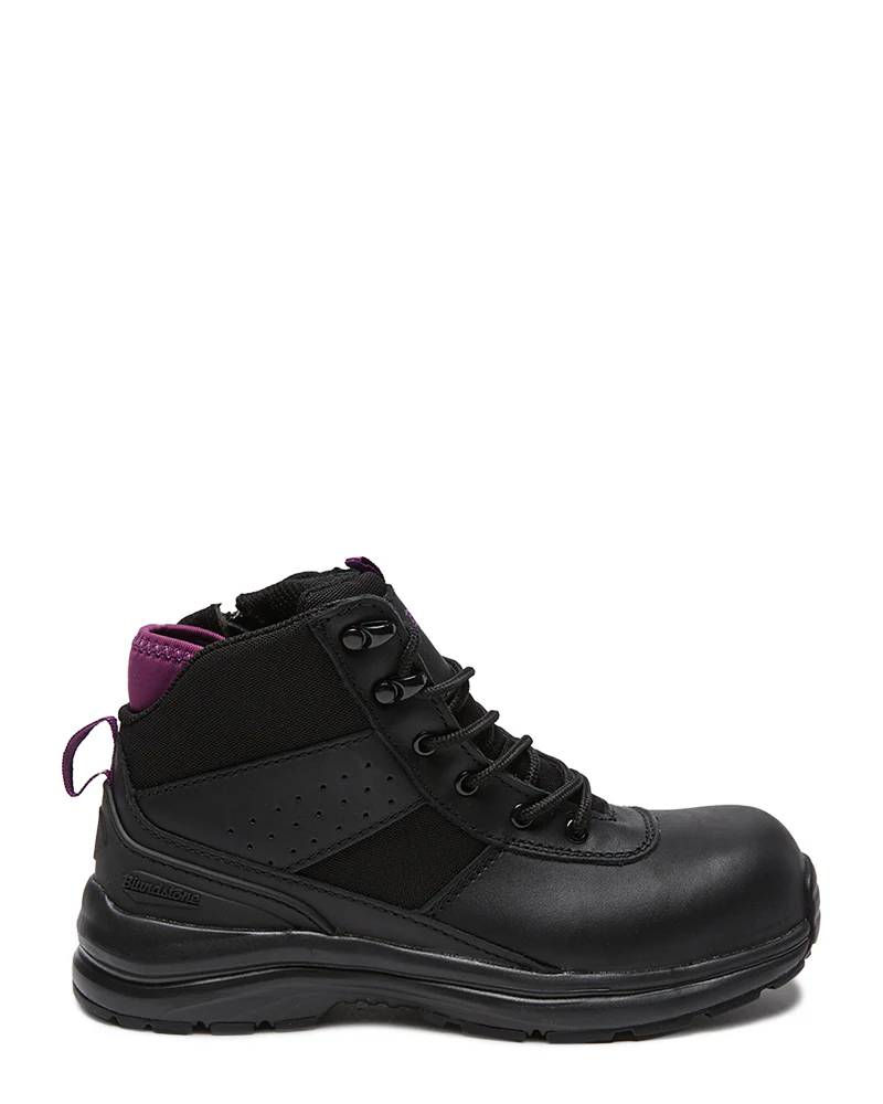 887 Womens Zip Side Safety Boot - Black