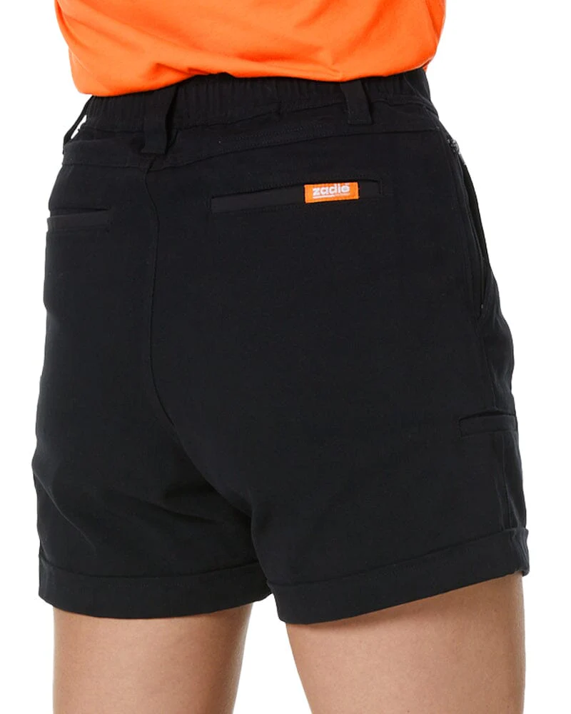 Tradies The Workz Womens Shorts 2 Value Pack - Black
