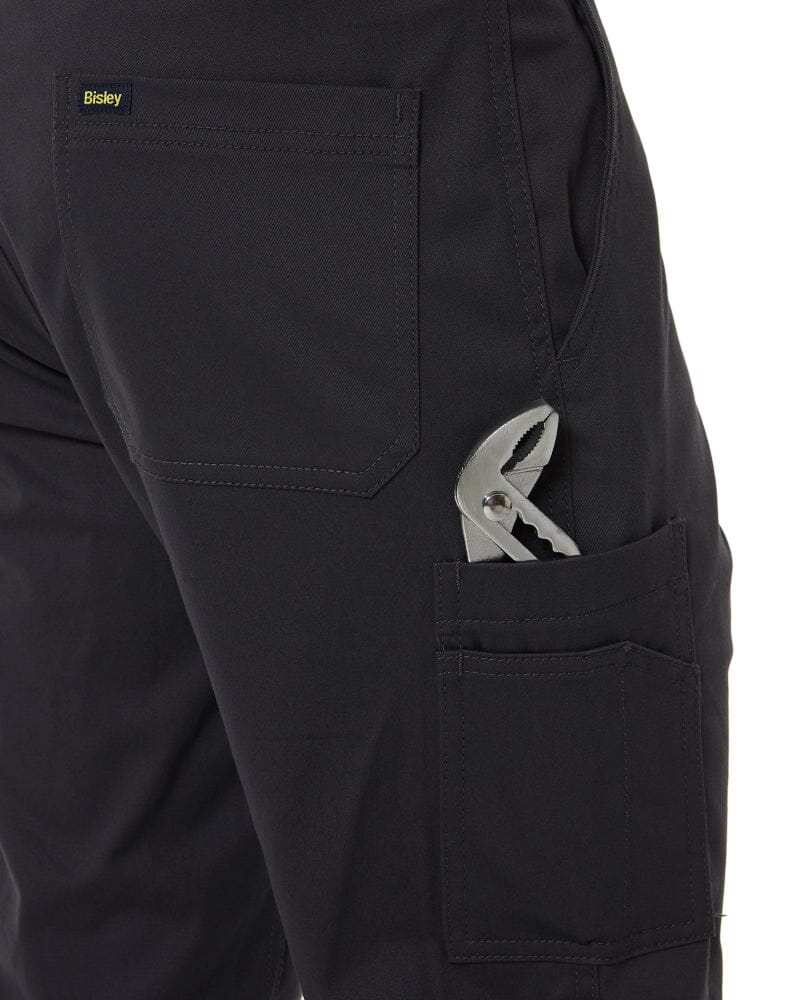 Stretch Cotton Drill Cargo Pants - Charcoal