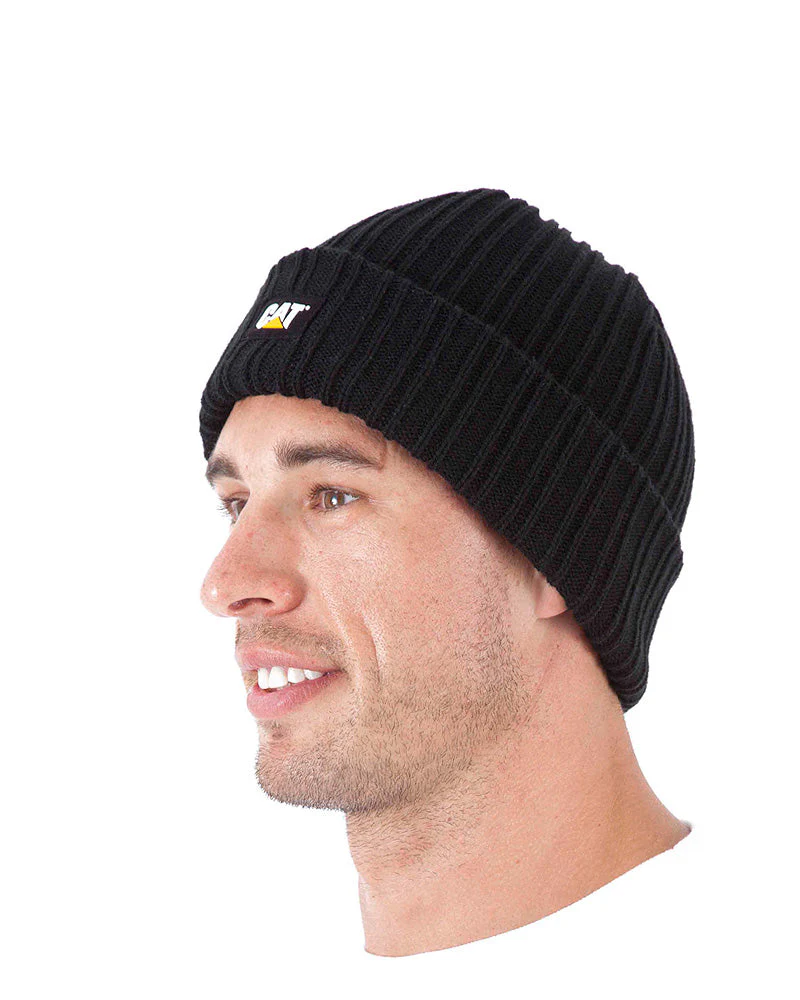 Rib Watch Beanie - Black