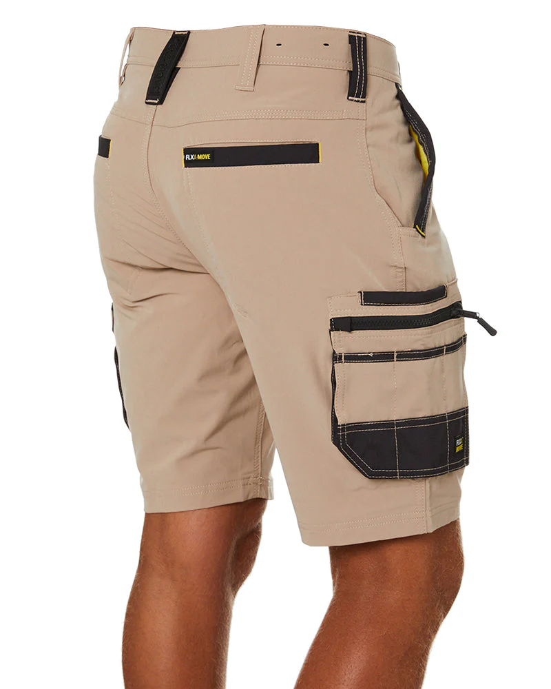 Flex and Move 4-Way Stretch Zip Cargo Short - Stone