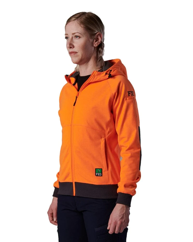 WF-3W Womens Hi Vis Zip Hoodie - Orange
