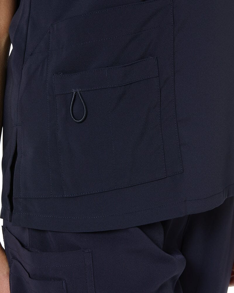 Avery Womens Easy Fit V Neck Scrub Top - Midnight Navy