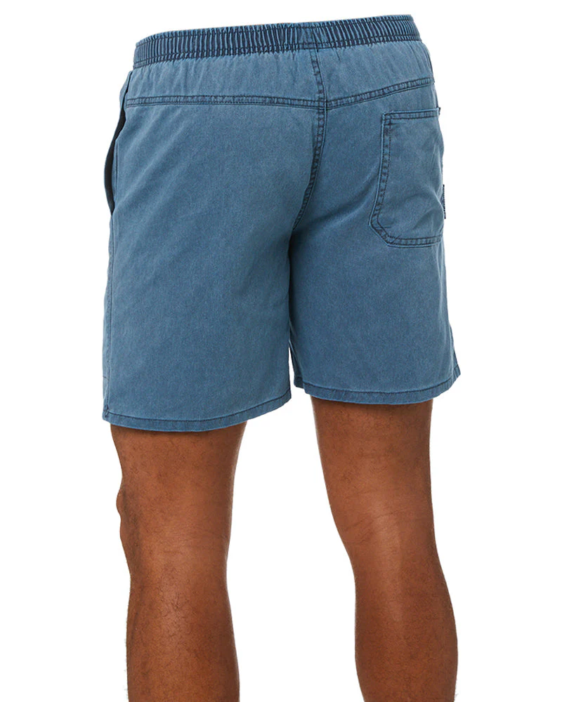 Ruggers Pigment Dyed Elastic Waist Short - Navy