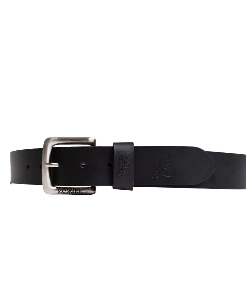 Mongrel Leather Belt - Black