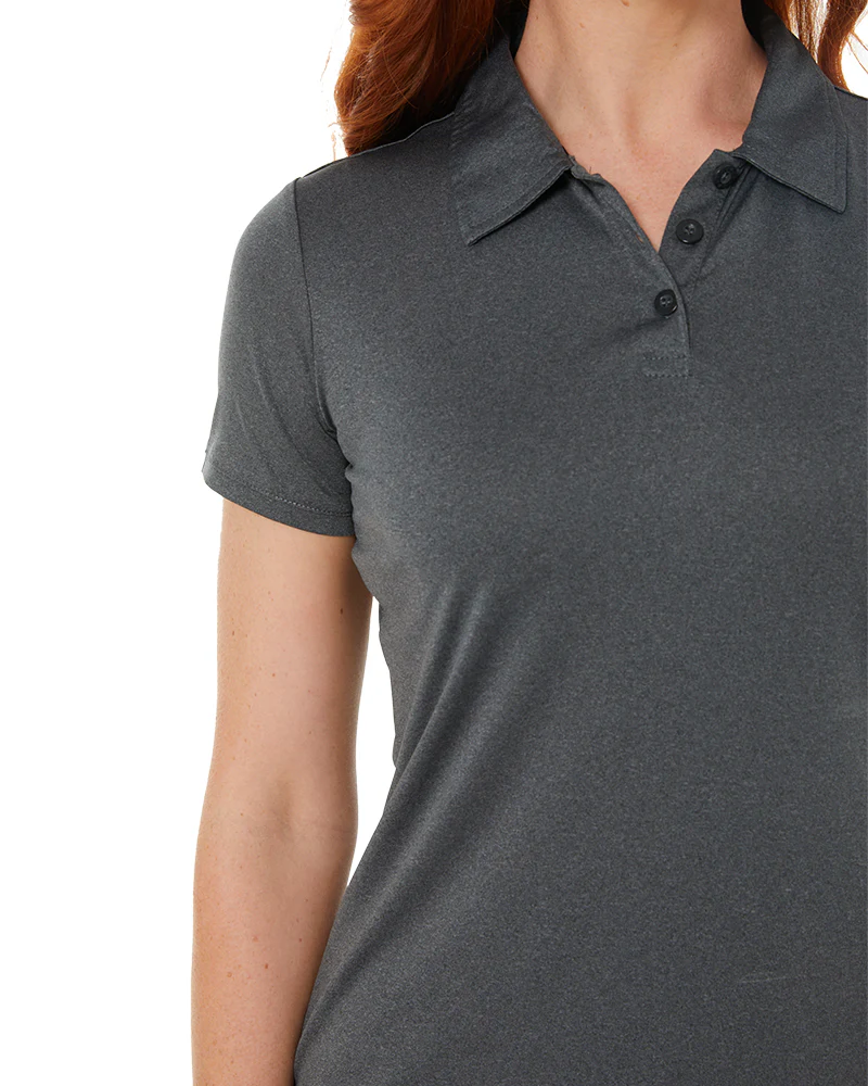 Ladies Elite Flex SS Polo - Char Heather