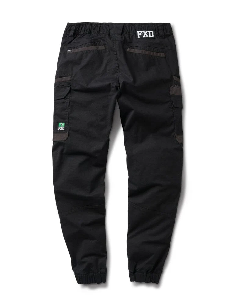 WP-12C Cuffed Elastic Waist Stretch Ripstop Work Pant - Black