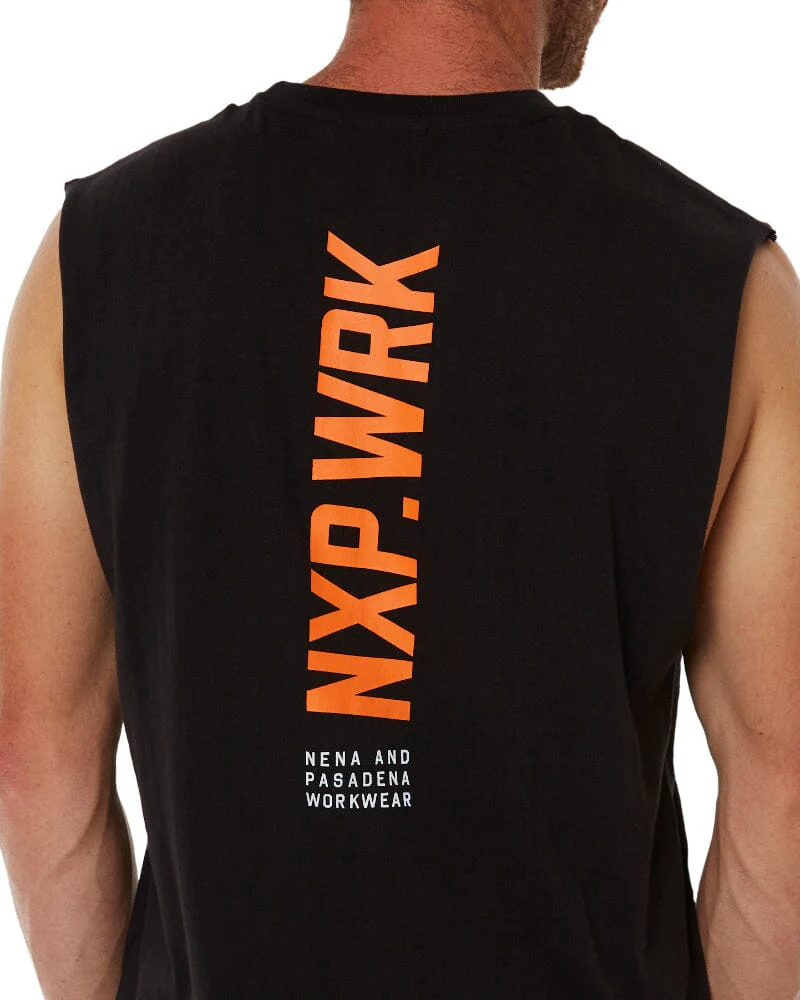 Blueprint Relaxed Muscle Tee - Solid Black