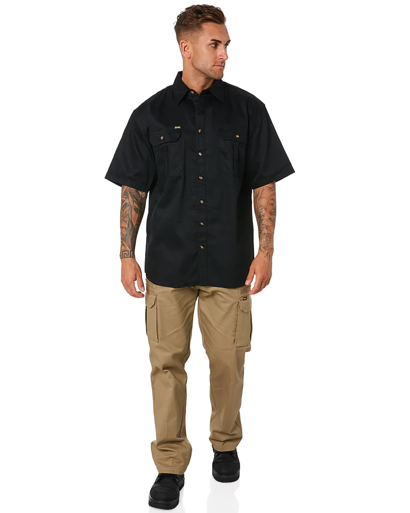 Original Cotton Drill SS Shirt - Black