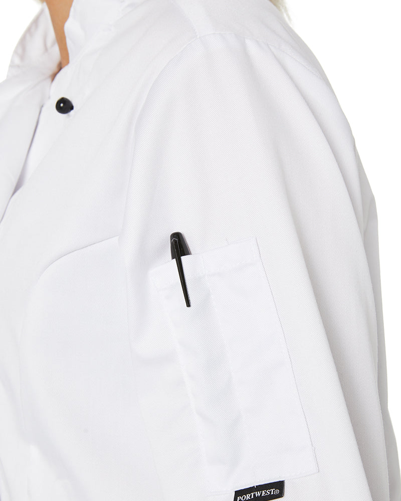 Rachel Ladies Chefs Jacket - White