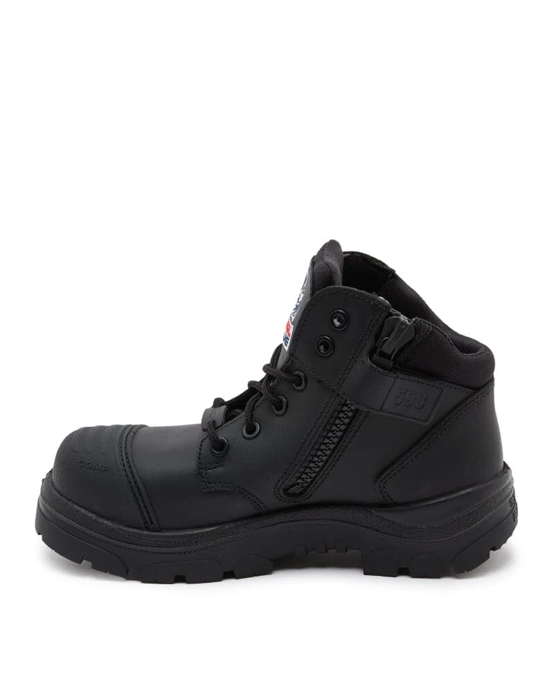 Parkes Zip Scuff Composite Safety Boot - Black