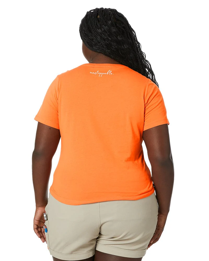 Unstoppable Womens Tee - Orange