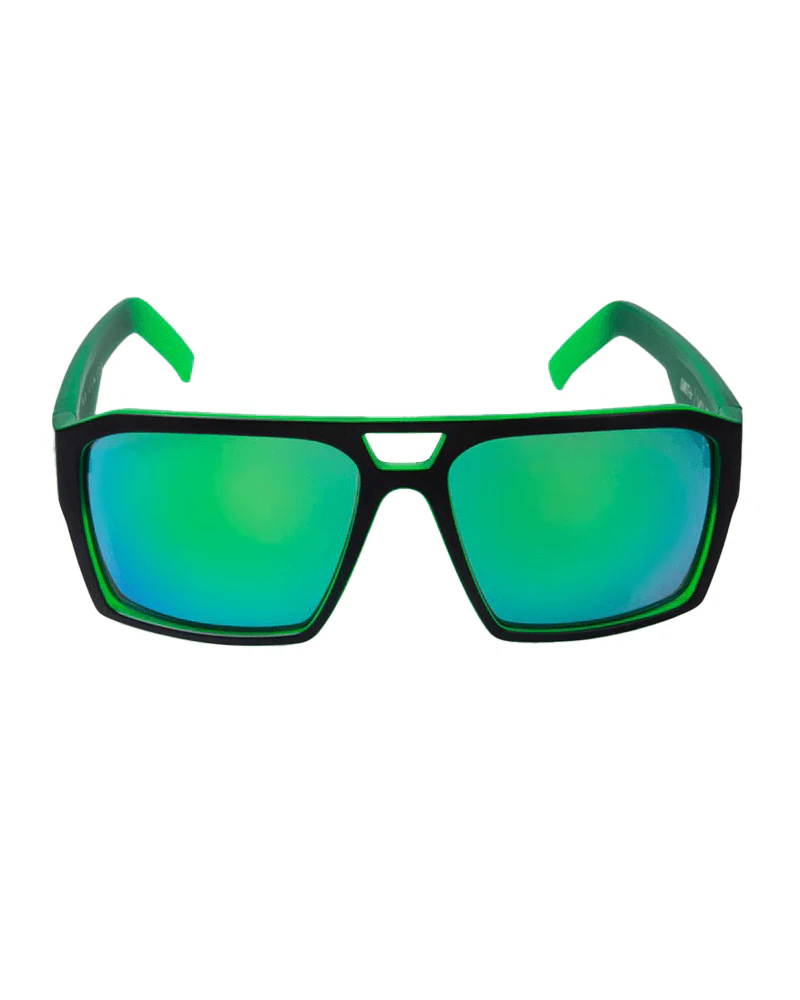 Vault Polarised Sunglasses - Matte Black/Green