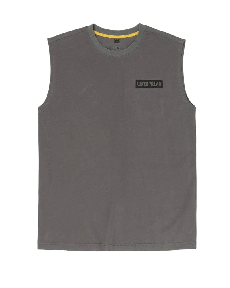 Icon Block Muscle Tee - Basalt