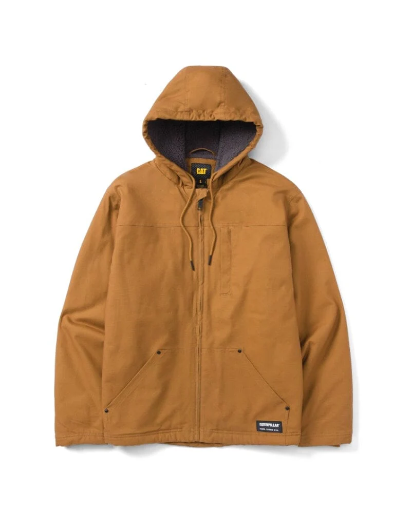 Hooded Sherpa Lined Jacket - Bronze