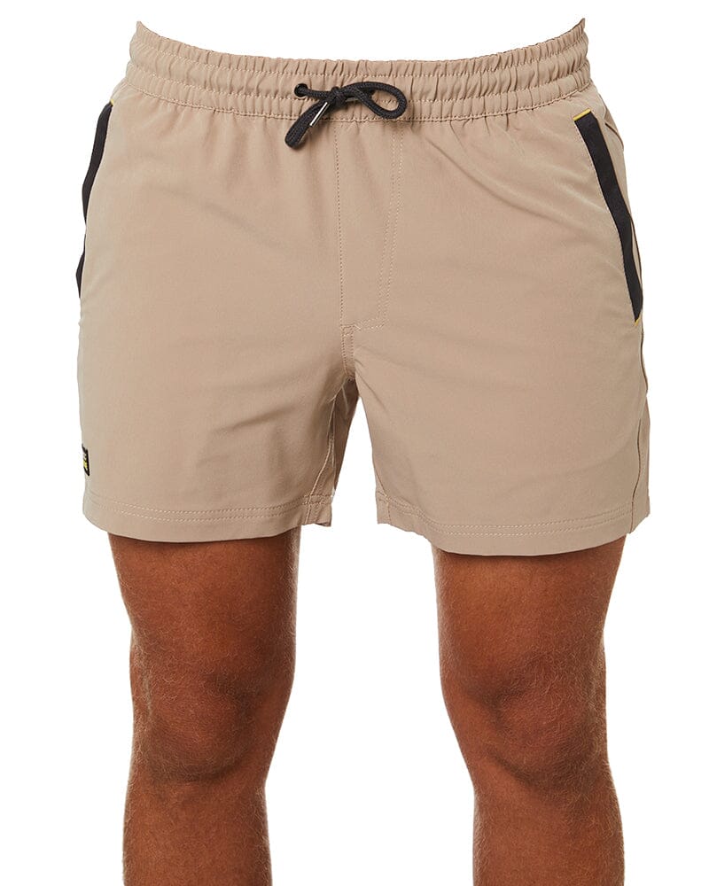 Tradies Flex And Move 4-Way Stretch Elastic Short Value Pack - Stone