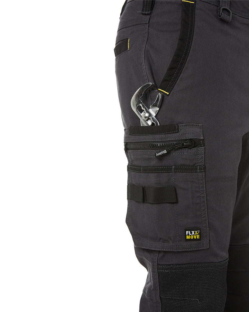 Flex and Move Stretch Utility Zip Cargo Pant - Charcoal