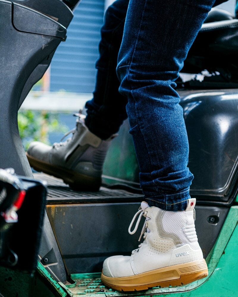 Womens 3 x-flow Zip Side Safety Boot - Cement/Tan