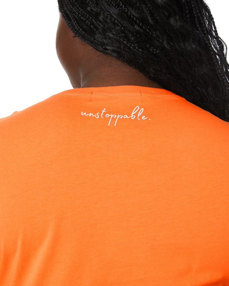 Unstoppable Womens Tee - Orange