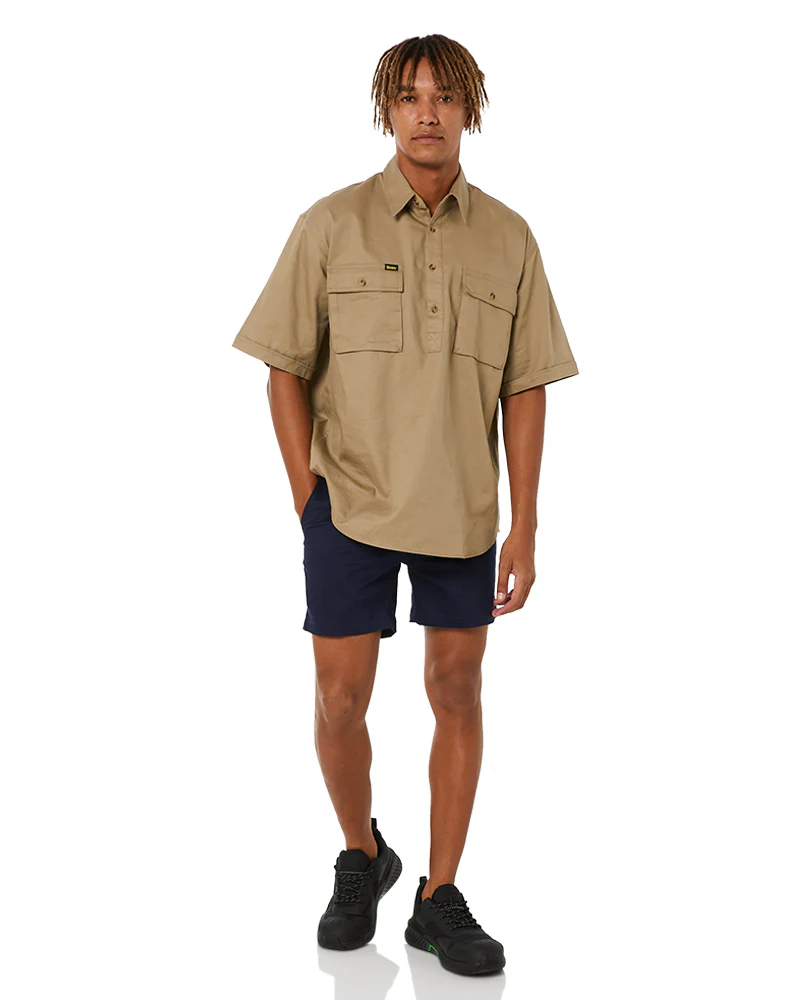 Stretch Cotton Short Short - Navy