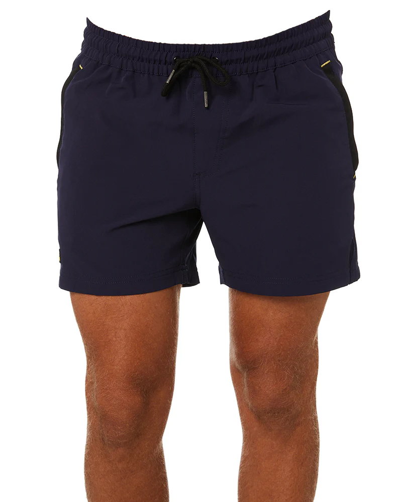Flex and Move 4-Way Stretch Elastic Waist Short - Navy