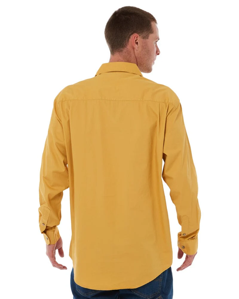 Closed Front Cotton Twill Shirt LS - Yellowstone