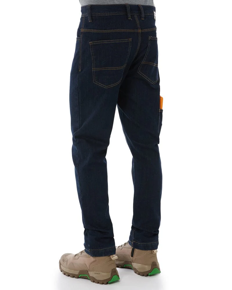 WD-4 Coolmax Stretch Denim Straight Fit Jeans - Dark Blue