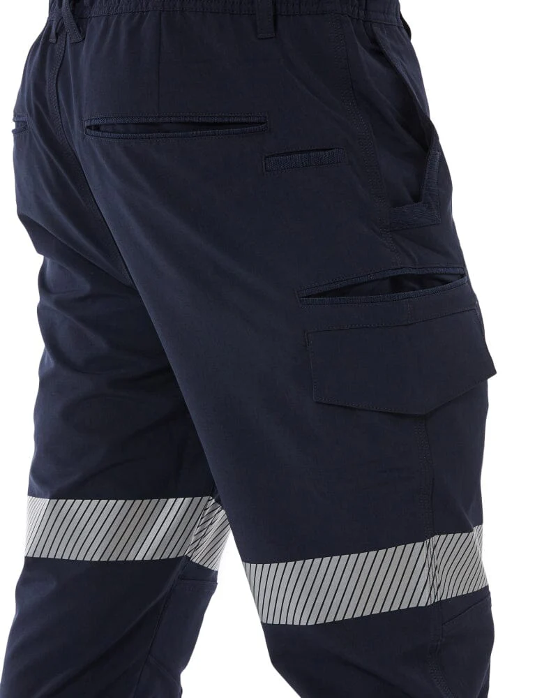 Jet-Lite Hybrid Taped Elastic Waist Cuff Pant - Navy