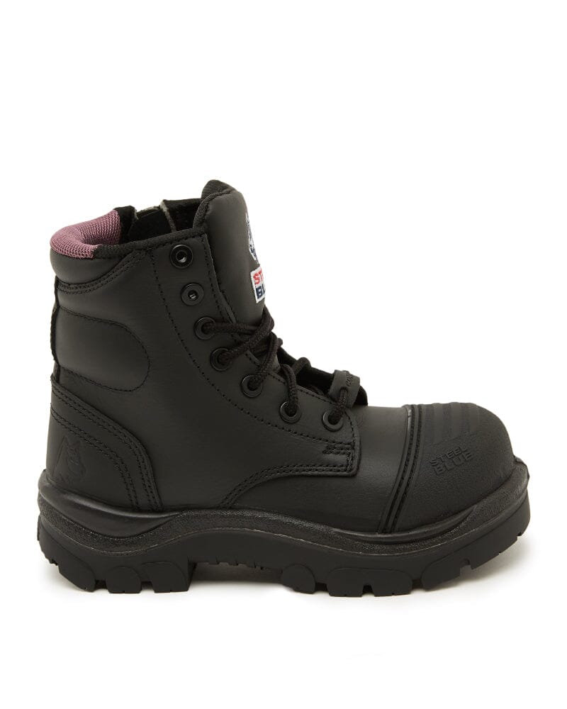 Ladies Argyle Scuff Cap Composite Safety Boot - Black