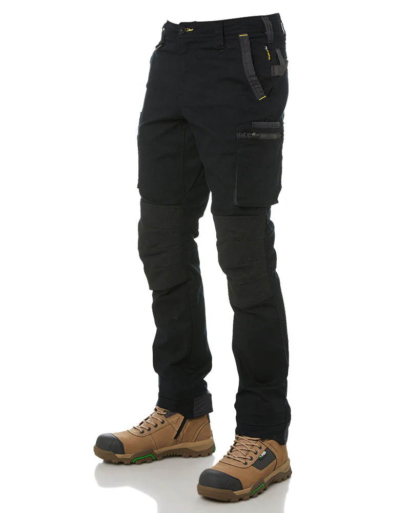 Flex and Move Stretch Utility Zip Cargo Pant - Black