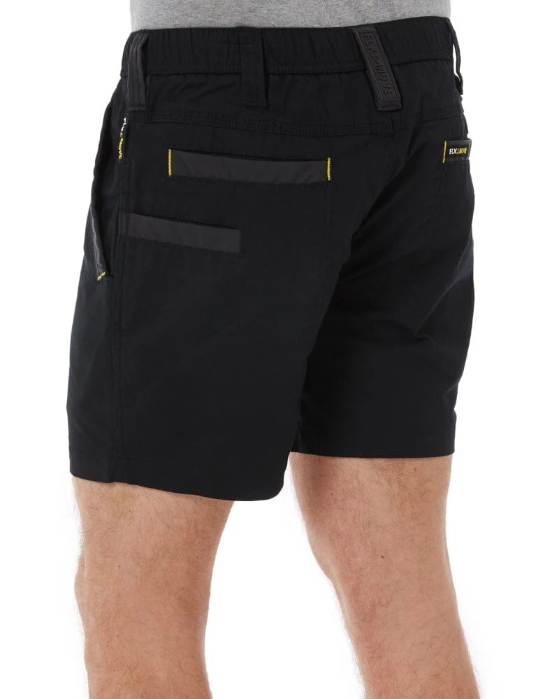 Flex and Move Elastic Waist Stretch Short Shorts - Black