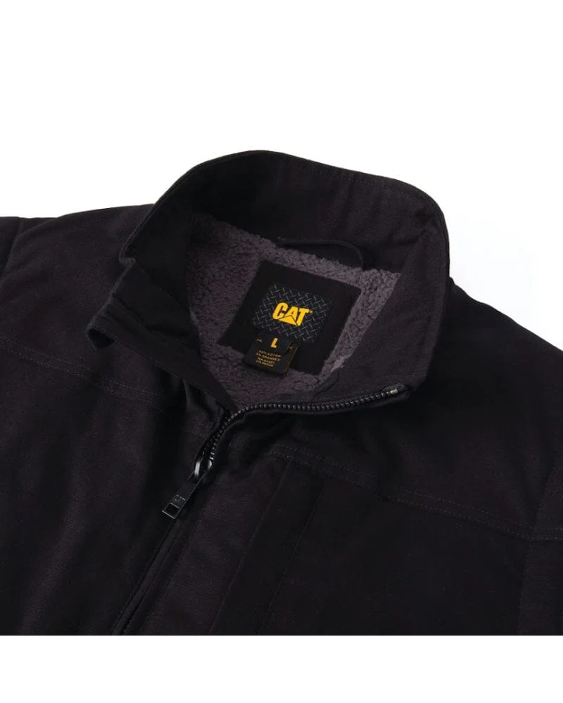 Sherpa Lined Vest - Black