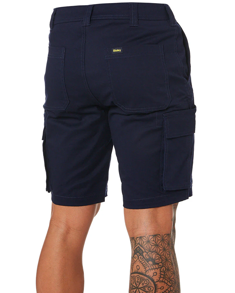 Stretch Cotton Cargo Short - Navy