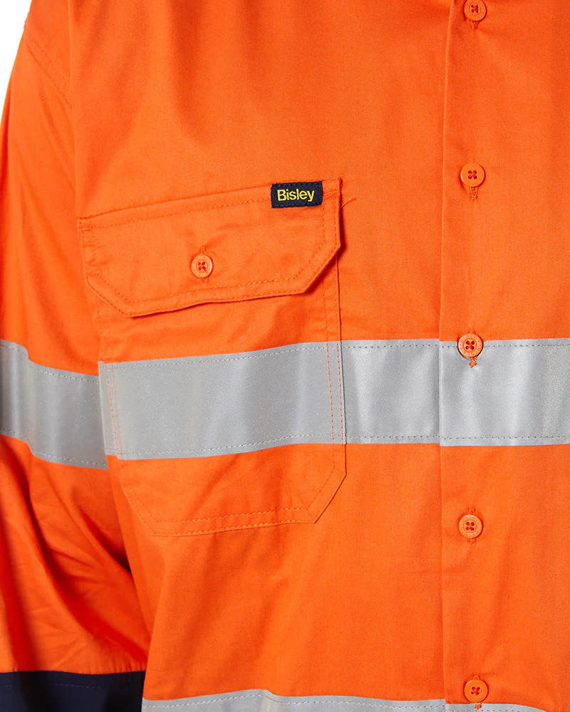 3M Taped Cool Lightweight Shirt LS - Orange/Navy