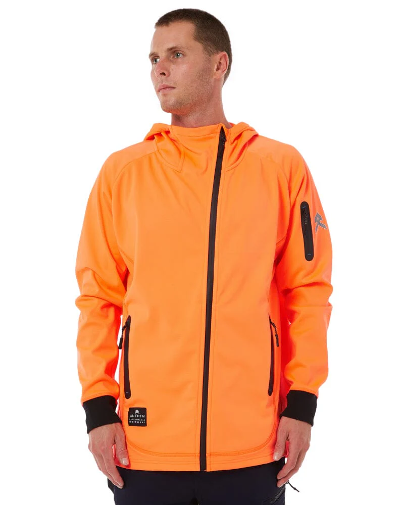 Tech Stretch Soft Shell Jacket - Hi Vis Orange