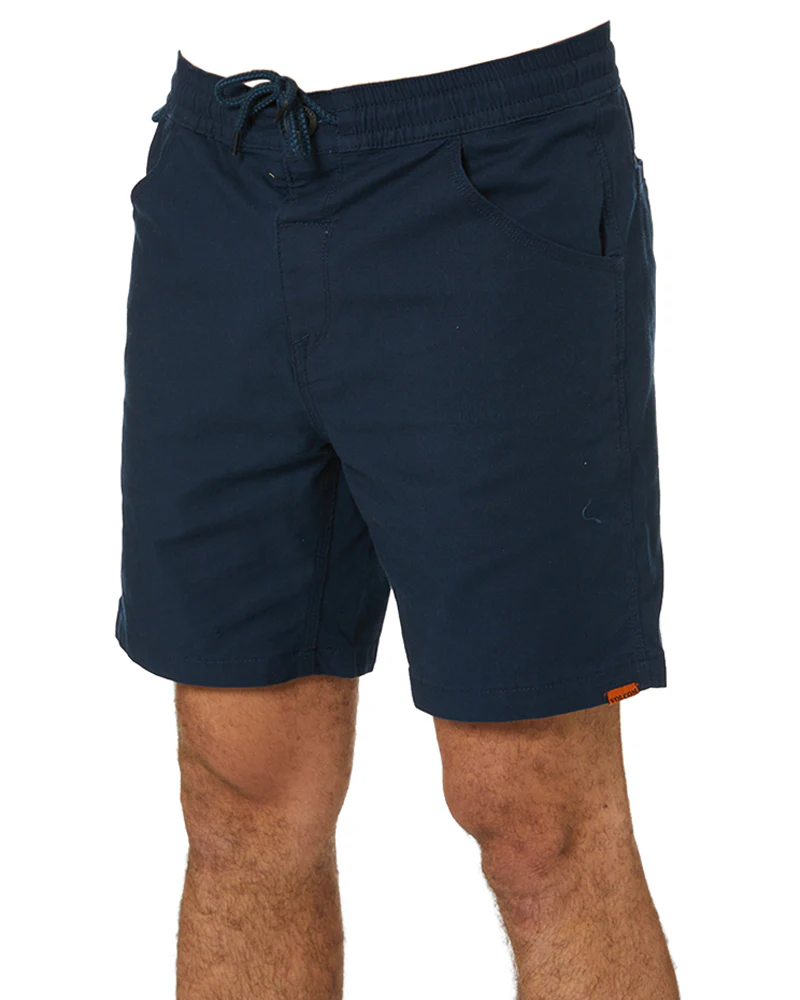 Caliper Elastic Waist Work Short - Navy