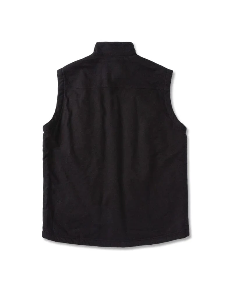 Sherpa Lined Vest - Black