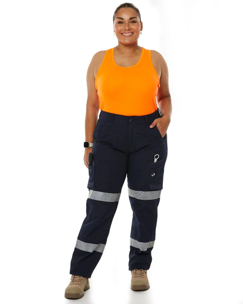 WP-7WT Womens Stretch Ripstop Taped Work Pant - Navy