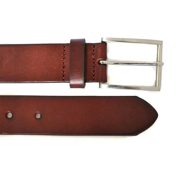 Stavros Leather Belt - Dark Tan