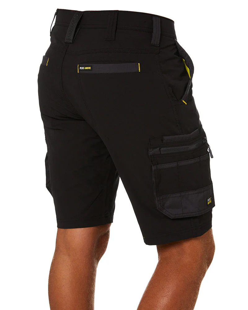 Flex and Move 4-Way Stretch Zip Cargo Short - Black