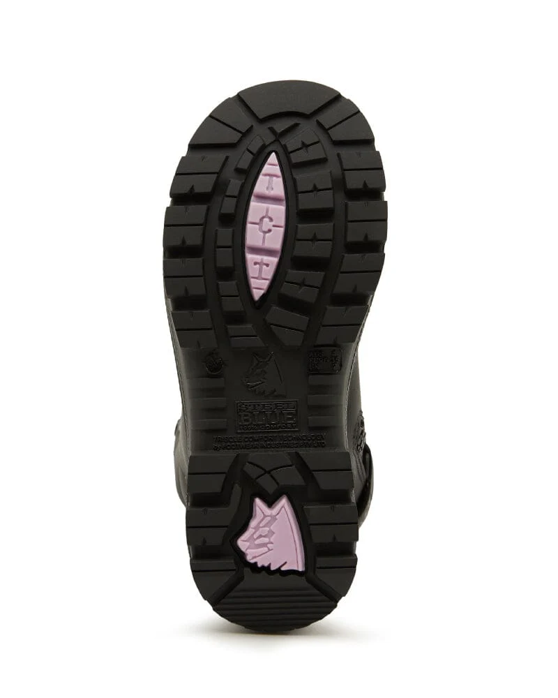 Ladies Argyle Scuff Cap Composite Safety Boot - Black