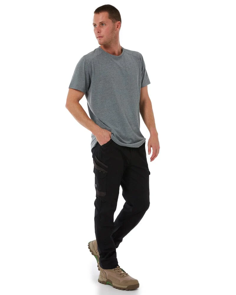 WP-12 Elastic Waist Stretch Ripstop Work Pant - Black