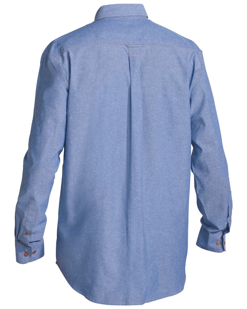 Chambray Long Sleeve Shirt - Blue